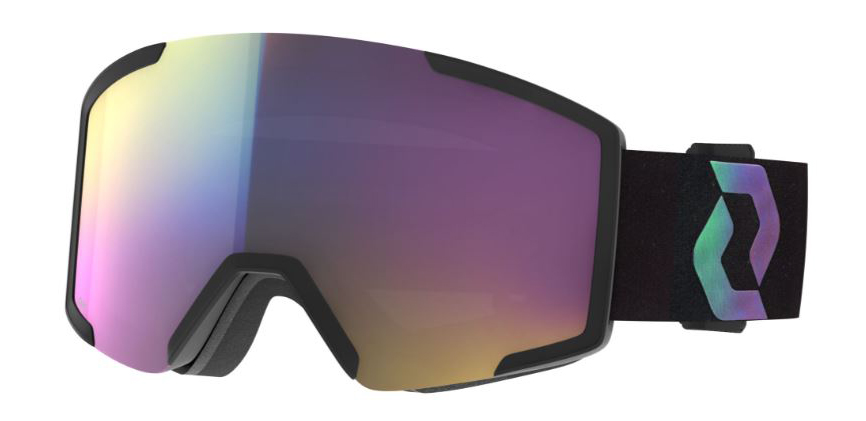 очки маска для горных лыж scott shield black/aurora green enhancer teal chrome