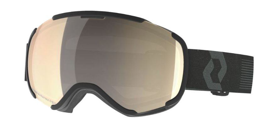 очки маска для горных лыж scott faze ll ls mineral black/light sensitive bronze chrome