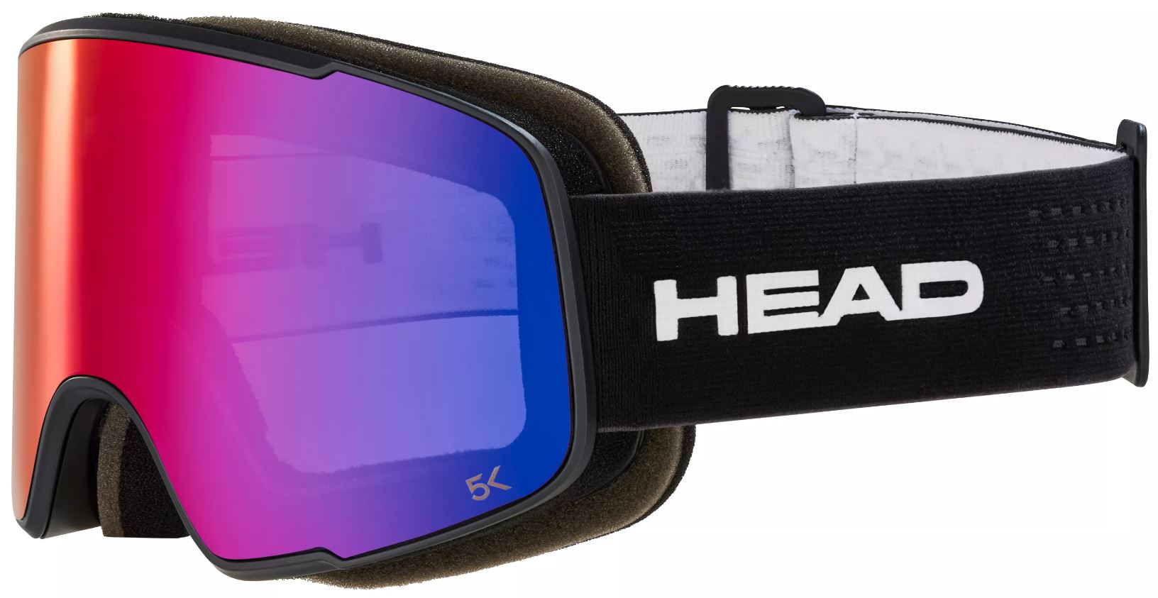 очки маска для горных лыж head horizon 2.0 5k, black/red