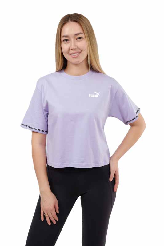 футболка женская puma power tape фиолетовый