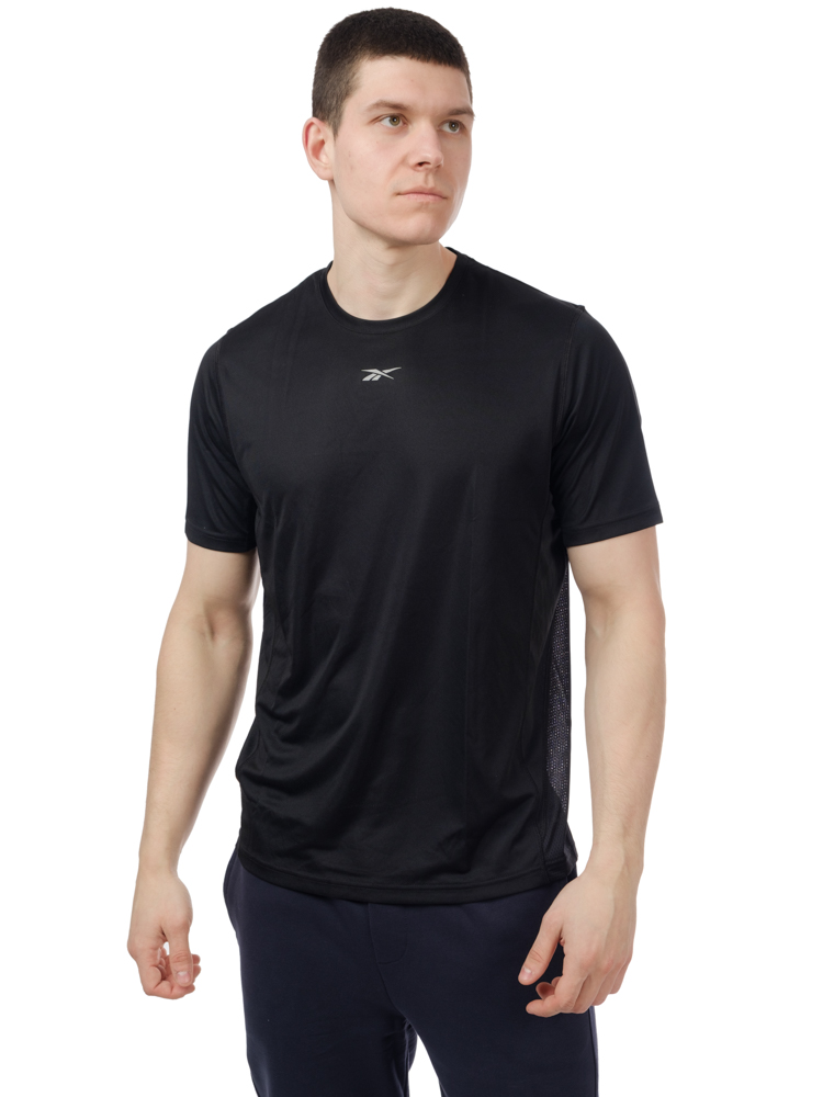 футболка мужская reebok running speedwick черный