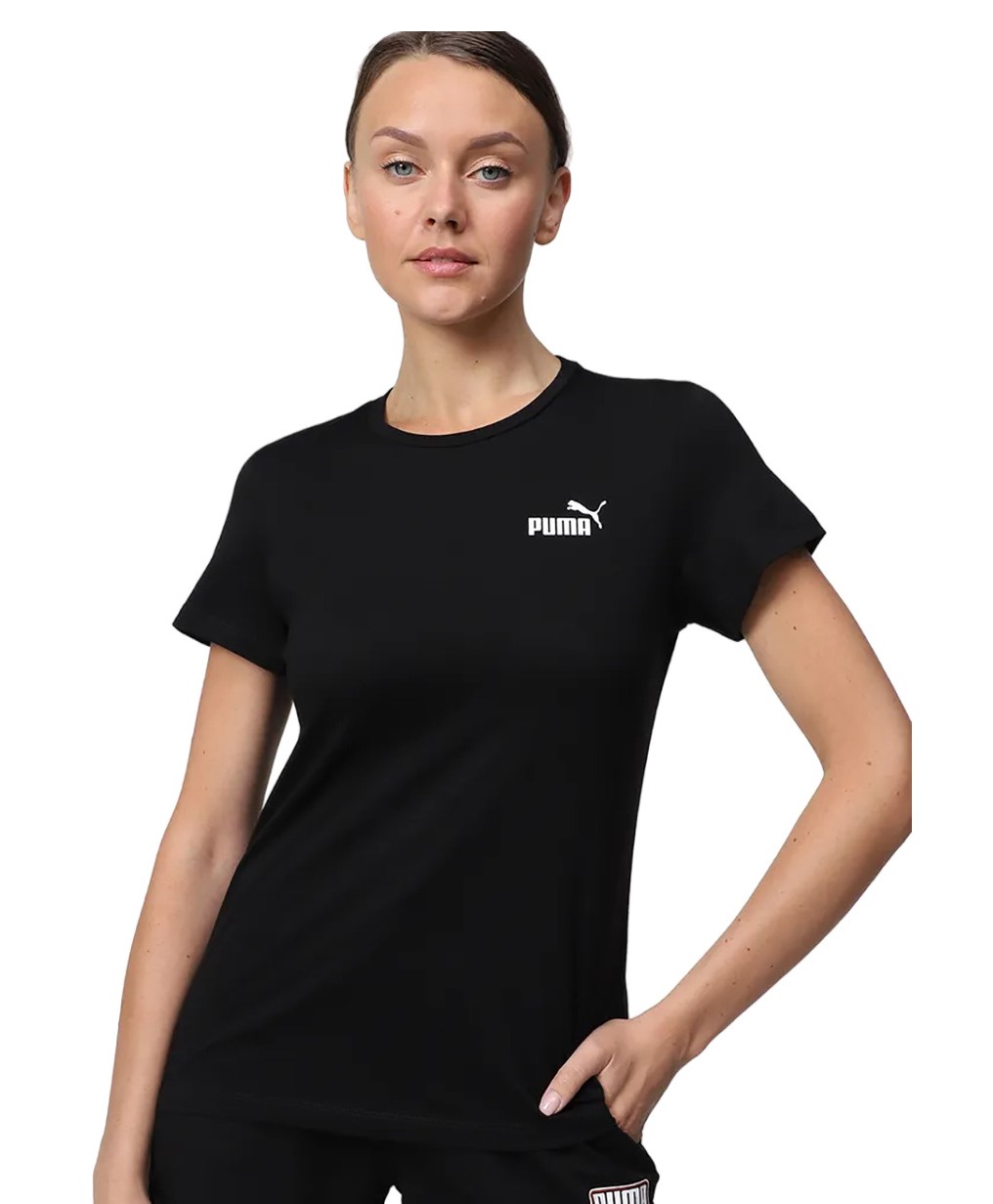 футболка женская puma ess small logo чёрный
