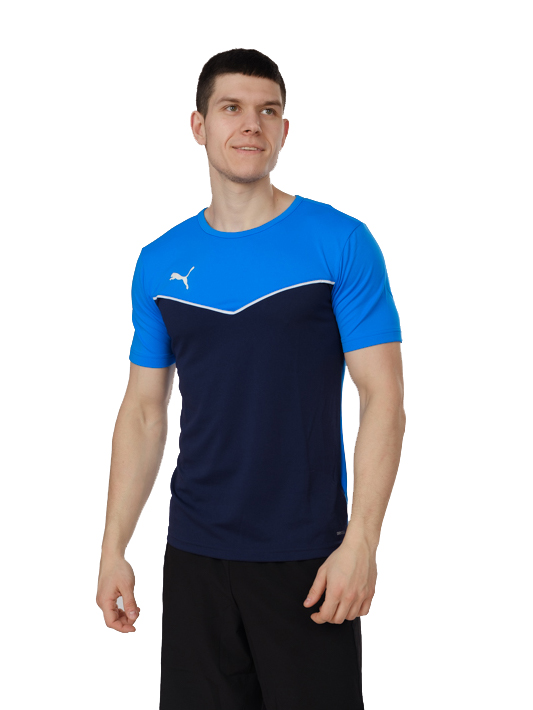 футболка мужская puma individualrise jersey синий