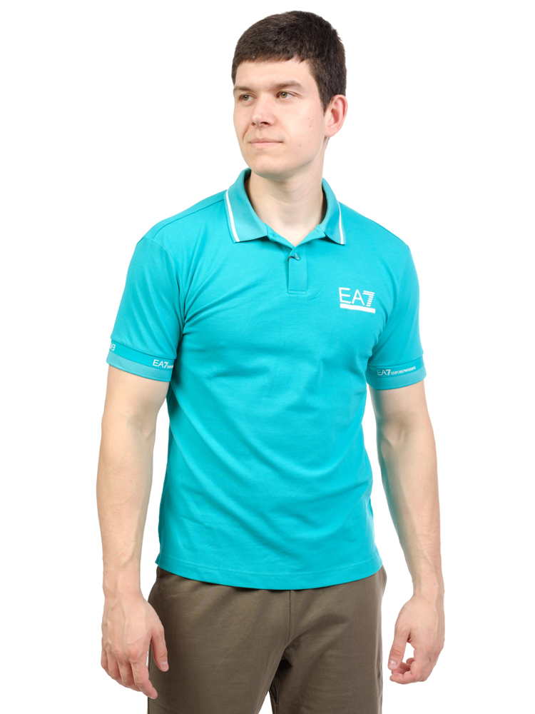 Поло мужское EA7 Emporio Armani 3DPF19 spectra green