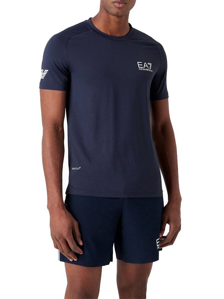 футболка мужская ea7 emporio armani 8npt22 navy/blue