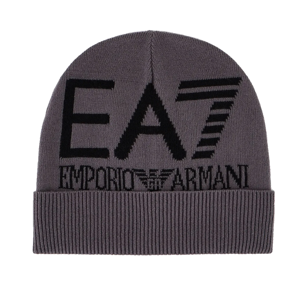 шапка ea7 emporio armani 240127 iron gate/black