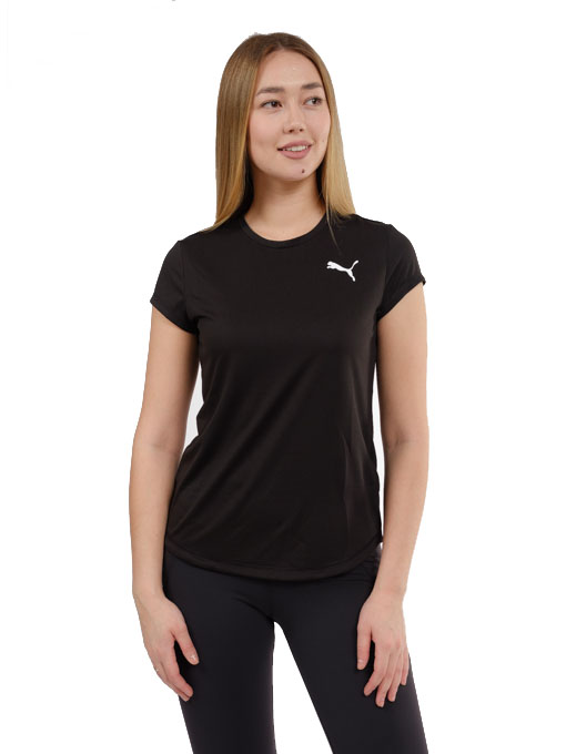 футболка женская puma active tee чёрный