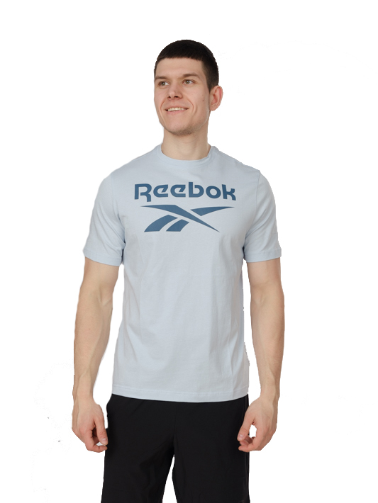 футболка мужская reebok identity stacked logo